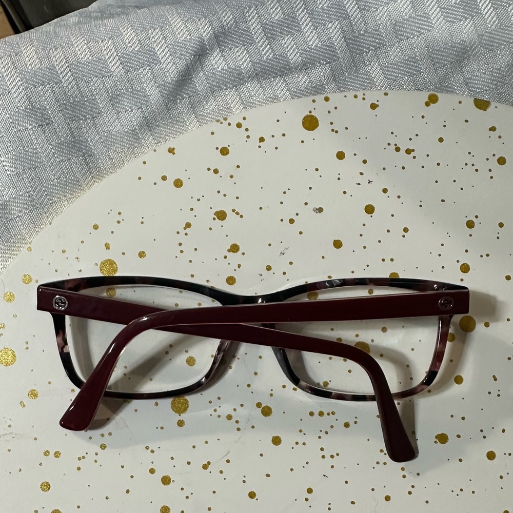 Gucci glasses eyeglasses designer luxury fashion authentic brown red gg logo - Picture 7 of 13